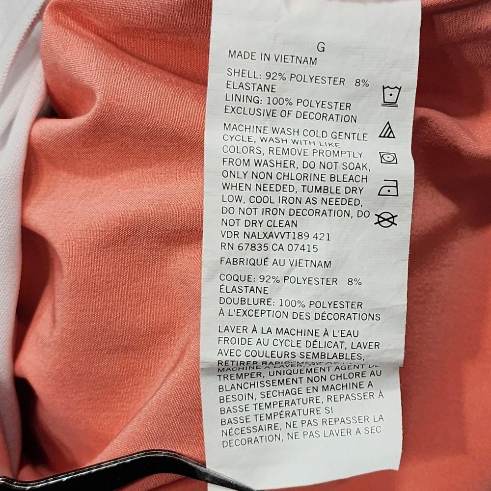 Nautica Swim Shorts Mens L Orange Peach Lined Drawstring Pockets Quick Dry Beach